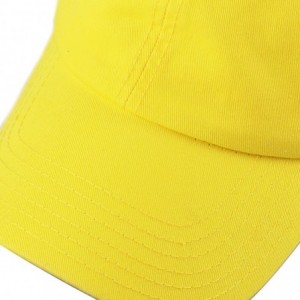 Baseball Caps Unisex Blank Washed Low Profile Cotton & Denim & Tie Dye Dad Hat Baseball Cap - Yellow - CA18CI5EN79 $8.05