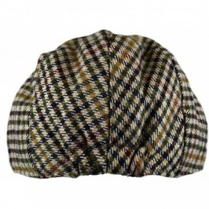 Newsboy Caps Men's Classic Herringbone Tweed Wool Blend Newsboy Ivy Hat (Large/X-Large- Charcoal) - Houndstooth Camel - CU186...