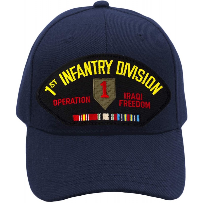 Baseball Caps 1st Infantry Division - Operation Iraqi Freedom Hat/Ballcap Adjustable One Size Fits Most - Navy Blue - C918TLG...