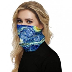 Balaclavas Multifunctional Seamless Face Mask Bandanas Headband Neck Gaiter for Dust-Sun UV Protection - Blue Night - C2197U5...