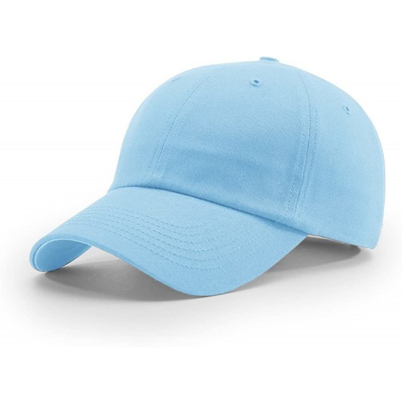 Baseball Caps R65 Unstructured Twill OSFA Baseball HAT Cap - Columbia Blue - CK186XGL9EE $10.65