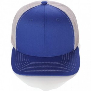 Baseball Caps Vintage Retro Style Plain Two Tone Trucker Hat Adjustable Snapback Baseball Cap - Royal White - CD18HM7CLRM $8.69