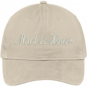 Baseball Caps Maid of Honor Embroidered Cap Premium Cotton Dad Hat - Stone - CD1836CCNZ9 $33.73
