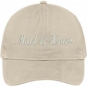 Baseball Caps Maid of Honor Embroidered Cap Premium Cotton Dad Hat - Stone - CD1836CCNZ9 $21.46