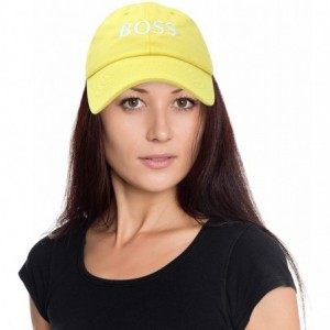 Baseball Caps BOSS Baseball Cap Dad Hat Mens Womens Adjustable - Minion Yellow - C518M9LSUY4 $11.05