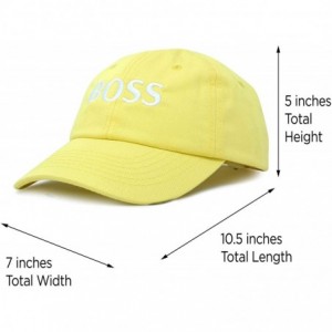 Baseball Caps BOSS Baseball Cap Dad Hat Mens Womens Adjustable - Minion Yellow - C518M9LSUY4 $11.05