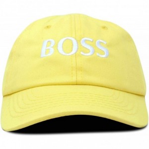 Baseball Caps BOSS Baseball Cap Dad Hat Mens Womens Adjustable - Minion Yellow - C518M9LSUY4 $11.05