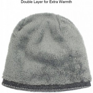 Skullies & Beanies Men's Wool Blend Knit Beanie- Soft & Warm Velour Fleece Lined - Sport - Gray - CH1270EPIWP $12.49