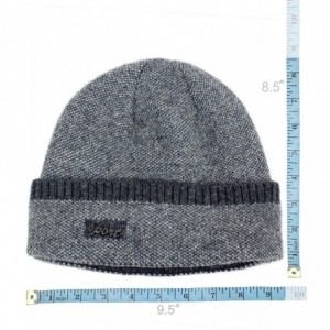 Skullies & Beanies Men's Wool Blend Knit Beanie- Soft & Warm Velour Fleece Lined - Sport - Gray - CH1270EPIWP $12.49