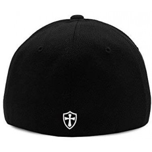 Baseball Caps Crusader Knights Templar Cross Baseball Hat - Black / White - CP12LG3S48B $23.18