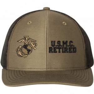 Baseball Caps U.S. Marine Corps Retired Mesh Back Cap - Loden - C818RKDXYXI $32.26