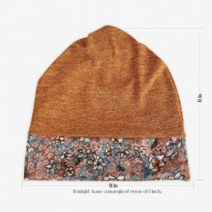 Skullies & Beanies Women's Cotton Lace Baggy Slouchy Beanie Chemo Hat Cap Scarf - Orange - CI193TX0EZZ $11.41