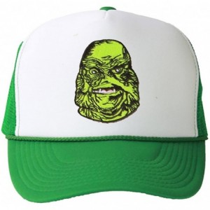 Baseball Caps Trucker Mesh Vent Snapback Hat- Creature 3D Patch Embroidery - Kelly Green - C611C152BER $17.99