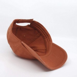 Baseball Caps Classic Washed Cotton Twill Low Profile Adjustable Baseball Cap - Tx. Orange - CS128GCV8E7 $15.43