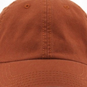 Baseball Caps Classic Washed Cotton Twill Low Profile Adjustable Baseball Cap - Tx. Orange - CS128GCV8E7 $15.43