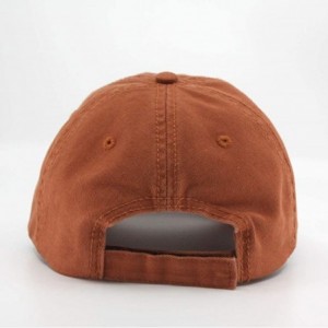 Baseball Caps Classic Washed Cotton Twill Low Profile Adjustable Baseball Cap - Tx. Orange - CS128GCV8E7 $15.43