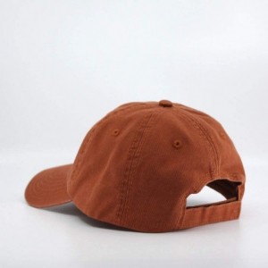 Baseball Caps Classic Washed Cotton Twill Low Profile Adjustable Baseball Cap - Tx. Orange - CS128GCV8E7 $15.43