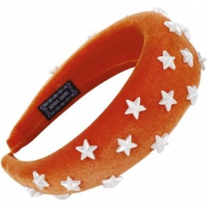 Headbands Women Hairband Cute Sponge Velvet Star Headband Hair Accessories Hair Head Hoop - Orange - C618U2YO7WR $7.27