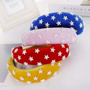 Headbands Women Hairband Cute Sponge Velvet Star Headband Hair Accessories Hair Head Hoop - Orange - C618U2YO7WR $7.27