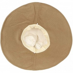 Sun Hats Unisex Cotton Fold Up Foldable - Khaki - C118THEE540 $12.95