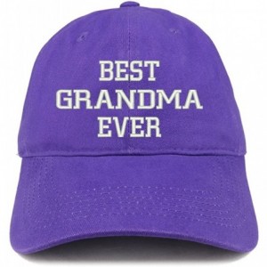 Baseball Caps Best Grandma Ever Embroidered Brushed Cotton Dad Hat Cap - Purple - CT185HM6SQU $14.16