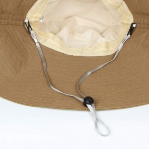 Sun Hats Unisex Cotton Fold Up Foldable - Khaki - C118THEE540 $12.95