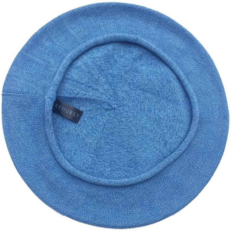 Berets 11-1/2 Inch Cotton Knit Beret - Bella Blue Twist - CR18TK9AI3Q $36.45