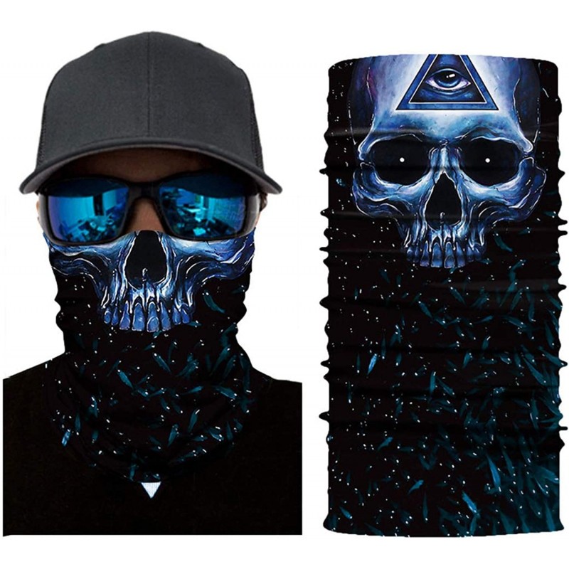 Balaclavas Men's Cool Skull Scarf Bone Pattern Printed Face Mask for Anti Dust Street Youth Hip-Hop Hecorative Bandanas - C91...