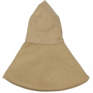 Sun Hats Unisex Cotton Fold Up Foldable - Khaki - C118THEE540 $12.95