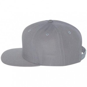 Baseball Caps Classics Flat Bill Snapback Cap - 6089M - Silver - C111NANFHLR $10.16