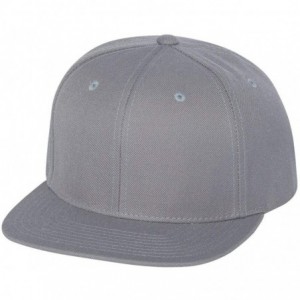 Baseball Caps Classics Flat Bill Snapback Cap - 6089M - Silver - C111NANFHLR $10.16