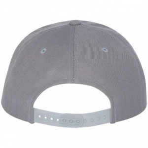 Baseball Caps Classics Flat Bill Snapback Cap - 6089M - Silver - C111NANFHLR $10.16