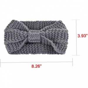 Cold Weather Headbands Crochet Turban Headband for Women Warm Bulky Crocheted Headwrap - ZG 4 Pack A - CX18A4S6Q9C $22.91