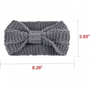 Cold Weather Headbands Crochet Turban Headband for Women Warm Bulky Crocheted Headwrap - ZG 4 Pack A - CX18A4S6Q9C $12.73