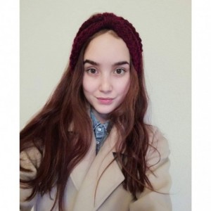 Cold Weather Headbands Crochet Turban Headband for Women Warm Bulky Crocheted Headwrap - ZG 4 Pack A - CX18A4S6Q9C $12.73