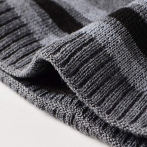 Skullies & Beanies Men's Knitted Hat- Winter Beanie Hats Warmer with Thick Fleece Lined for Men Women - Dark Gray - CG193UWMM...