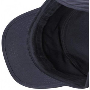 Baseball Caps Washed Cotton Basic & Distressed Cadet Cap Military Army Style Hat - 1. Basic - Navy - CL189ZYW5E0 $12.93