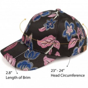 Baseball Caps Hatsandscarf Exclusives Oriental Flower Geometric Pattern Baseball Cap (BA-740-1) - Oriental Rose-4 - CV18R36GS...