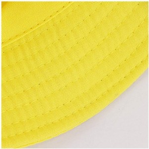 Bucket Hats Reversible Cotton Bucket Hat Multicolored Fisherman Cap Packable Sun Hat - Yellow Moon - CD1976S34IM $25.84
