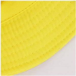 Bucket Hats Reversible Cotton Bucket Hat Multicolored Fisherman Cap Packable Sun Hat - Yellow Moon - CD1976S34IM $15.44