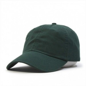 Baseball Caps Vintage Washed Cotton Adjustable Dad Hat Baseball Cap (Dark Green) - CD192AKHCAK $23.73