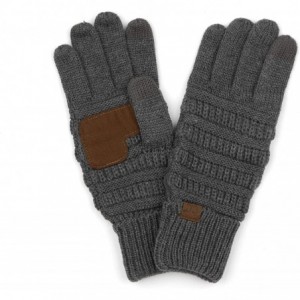 Skullies & Beanies Sherpa Lining Winter Warm Knit Touchscreen Texting Gloves - 2 Tone Teal/Blue 15 - CU18Y7DWTML $17.36