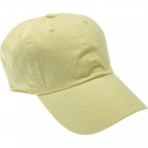 Baseball Caps Solid Cotton Cap Washed Hat Polo Camo Baseball Ball Cap [12 Light Yellow](One Size) - CS182G065YL $10.66