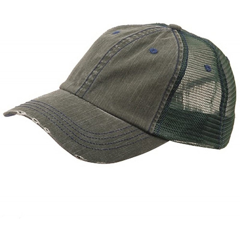 Baseball Caps Low Profile Special Cotton Mesh Cap-Dk. Green OSFM - C411V960FHT $10.08