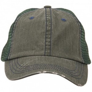 Baseball Caps Low Profile Special Cotton Mesh Cap-Dk. Green OSFM - C411V960FHT $10.08