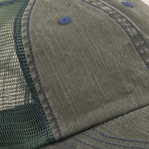 Baseball Caps Low Profile Special Cotton Mesh Cap-Dk. Green OSFM - C411V960FHT $10.08