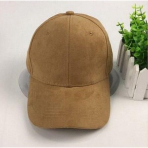 Baseball Caps Unisex Baseball Cap Plain Blank Solid Adjustable Polo Style Hat - Khaki - CI186R0K2IM $8.15