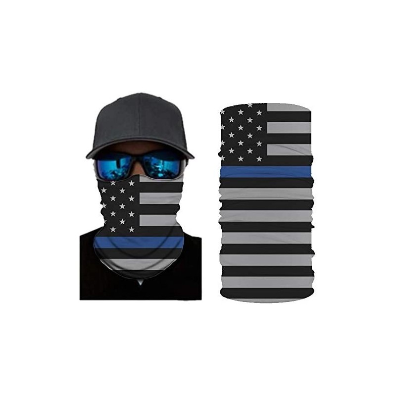 Balaclavas Stripes USA Flag Print Balaclava and Cool Skull Stars for Men Women Dust Wind Mask Neck Gaiter - Cy-wftj-191 - C01...