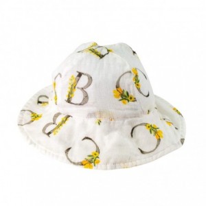 Sun Hats Oh-So-Soft Muslin Sun Hat- Floral Alphabet - Floral Alphabet - CC18AH9M4TG $18.49