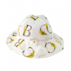 Sun Hats Oh-So-Soft Muslin Sun Hat- Floral Alphabet - Floral Alphabet - CC18AH9M4TG $11.49